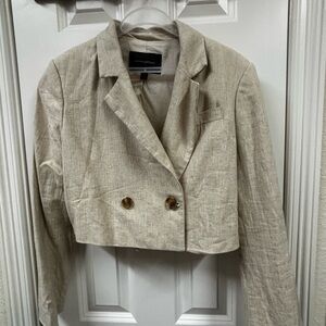 Banana Republic Light Tan Double-Breasted Blazer